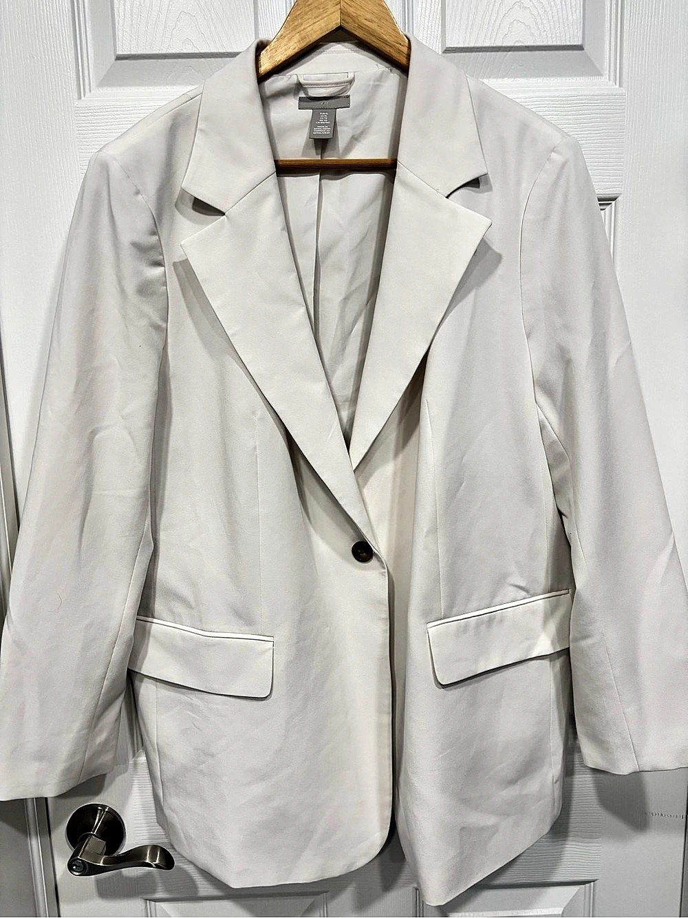 H&M White/Cream Blazer Size XL